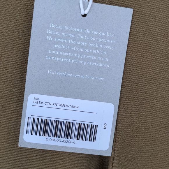 Everlane Women's The Kick Crop Work Pant Size 4 Olive Green Side Zip Bootcut - Picture 3 of 15